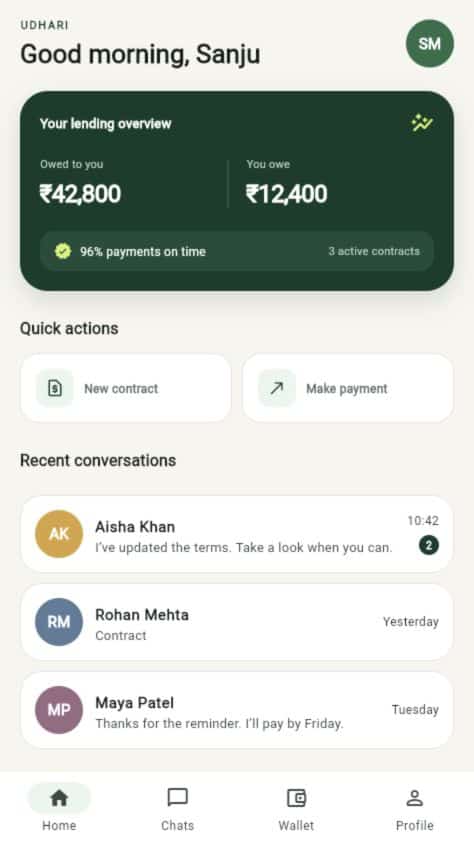 Udhari App project preview